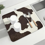 Milk Cow Drying Mat 18x16 Inch, Cattle Fur Farmhouse Dish Drainer Mats Summer - Image 8