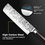 imarku Nakiri Knife, 7 Inch High Carbon Stainless Steel Japanese Chef Knife - Image 5