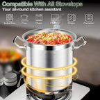 Stainless Steel Stock Pot-24QT Heavy Duty Induction Cooking Pot - Image 3