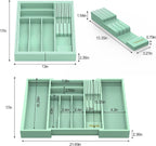 Bamboo Kitchen Drawer Organizer, Expandable Silverware Organizer - Image 5