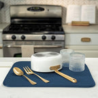 S&T INC. Dish Drying Mat, 16” x 18”, Absorbent Microfiber Kitchen Counter Mat - Image 4