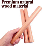 3-Pack 10-Inch Wooden Rolling Pins – Classic 1-Inch Diameter Baking Tools - Image 7