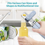 Ultrean Manual Can Opener Bottle Opener, Heavy Duty Stainless Steel Smooth Edge - Image 6