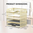 Supeasy 5 Trays Paper Organizer Letter Tray - Image 5