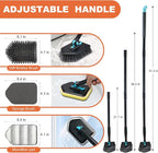 Long Handled Scrub Brush for Shower, 3-in-1 Cleaning Brushes - Image 3