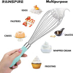 Rainspire 12-Inch Wire Whisk Stainless Steel, Balloon Whisks - Image 5