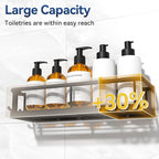 YASONIC Shower Caddy Adhesive, No Drill Bathroom Shower Organizers, - Image 4
