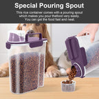LEAWALK 5Lbs/6Qt Airtight Pet Storage Container Translucent Body, Upgraded - Image 2