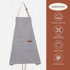 2 Pack Cooking Aprons Adjustable Bib Apron - Image 3