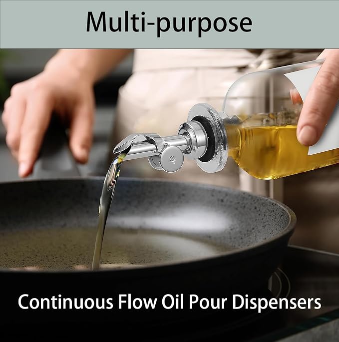 Pafusen 6 Pack Auto Flip Olive Oil Dispenser, Liquor Pour Spout, Oil Dispenser - Image 4