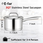E-far Stainless Steel Saucepan - Image 2