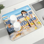 Custom Dish Drying Mat for Kitchen Counter Design Your Photo Text Business Logo - Image 8