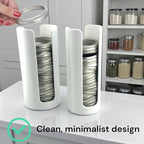 Mason Jar Lid Organizer | White Plastic Lid Storage Rack - Image 4