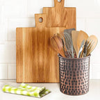 Monarch Abode Kitchen Utensil Holder – Hand Hammered Metal Antique Copper - Image 6