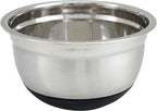 Winco Mixing Bowl with Silicon Base, Stainless Steel by Fonteme