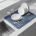Silicone Drying Mat 16 × 12 – Royal Blue Non-Slip Sink Mat - Image 3