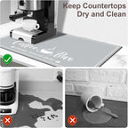 CooRug Absorbent Coffee Mat, Fashion Dish Drying Mat - Image 3