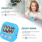 6 Pack Small Digital Kitchen Timer Magnetic Back and ON/Off Switch, Minute - Image 5