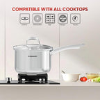 SUNHOUSE – 3 Quarts Stainless Steel Sauce Pan - Image 5