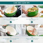 vancasso Enameled Cast Iron Dutch Oven, 9.3 Quart Dutch Oven Pot - Image 7