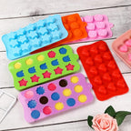 FIRETREESILVERFLOWER Flower Shape Chocolate Candy Molds Set, The stars - Image 4