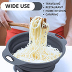 Black Silicone Collapsible Colanders - Image 7