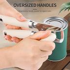 Safring Can Opener Manual, Heavy Duty Stainless Steel Smooth Edge Can Openers - Image 5