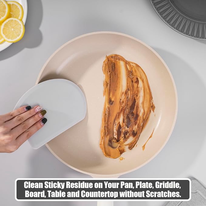Sapid Flexible Curved Edge Silicone Bowl Scraper, Food Grade Dough Scraper - Image 6