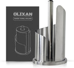 Stainless Steel Paper Towel Holder Countertop, Modern Spiral Cover Design - Image 8