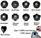 12 Pcs Flower Coffee Tea Spoons Set - Image 2