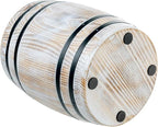 MyGift Wine Barrel Design Kitchen Utensil Holder Crock, Vintage White Washed - Image 7
