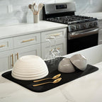 S&T INC. Dish Drying Mat XL, 18” x 24”, Absorbent Microfiber Kitchen Counter Mat - Image 2