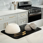 S&T INC. Dish Drying Mat XL 2 Pack, 18” x 24”, Absorbent Microfiber Kitchen - Image 2