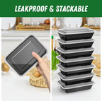Dealusy 50 Pack 32 oz Meal Prep Containers Reusable - Image 4