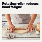 Amazon Basics Wooden French Rolling Pin, 17 in., Acacia Wood, Hand Wash Only - Image 3