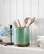 Utensil Holder, 360° Rotating Extra Large Ceramic Kitchen Utensil Holder - Image 8