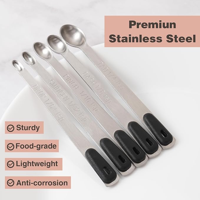 Mini Measuring Spoons Set, Tiny Stainless Steel Measure Teaspoons - Image 3