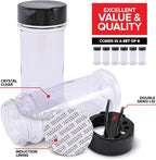 6 Pack 5.5 oz Round Plastic Spice Jars, Empty Seasoning Containers - Image 2