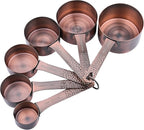 Measuring Cups and Spoons Set 14, Copper Measuring Cups and Spoons Set - Image 2