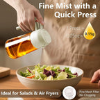 SWEET VIEW 2PCS Oil Sprayer for Cooking, 16oz/470ml Glass Oil Dispenser/Pour - Image 3