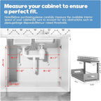 Under Sink Organizer Upgrade To Professional Rails, 2-Tier Dual Pull Out - Image 2
