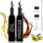 Oil and Vinegar Dispenser Set of 2, 17oz/500ml Extra Thick Glass Oil & Vinegar - Image 8
