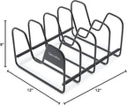 GreenPan Stainless Steel Wire Pots and Pans Lid Storage Rack, Holds 4 Lid Covers - Image 7