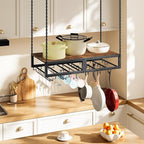 HOOBRO Hanging Pot Rack, Space-Saving Pot Hanger - Image 2