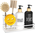 Moforoco Kitchen Dish Soap Dispenser Set, 16OZ Glass Bottle, Hand and Dish Soap - Image 8