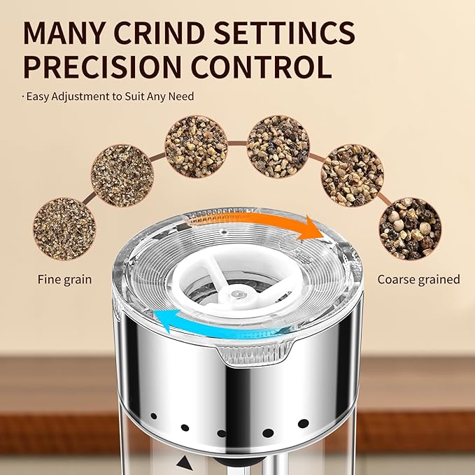 Rechargeable Salt & Pepper Grinder Set - Image 6