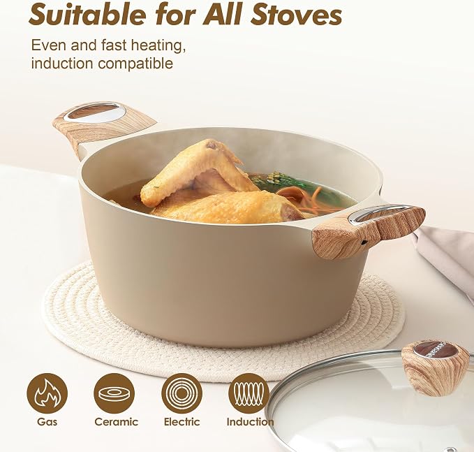 SENSARTE Ceramic Nonstick Stock Pot - Image 3