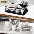 Dish Racks for Kitchen Counter, Thickened Metal Dish Drying Rack - Image 7