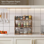 Spice Rack Wall Mounted, Wood 3 Tier Spice Rack - Image 3