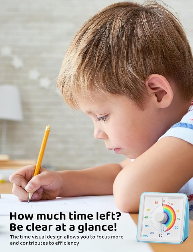 LIORQUE 60 Minute Visual Timer for Kids, Visual Countdown Timer for Classroom - Image 2